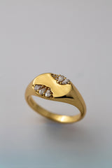 forme ring (925 sterling silver w/ 18k gold)